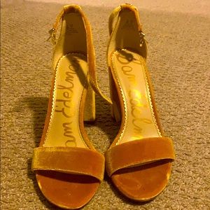 Sam Edelman platform gold sandals
